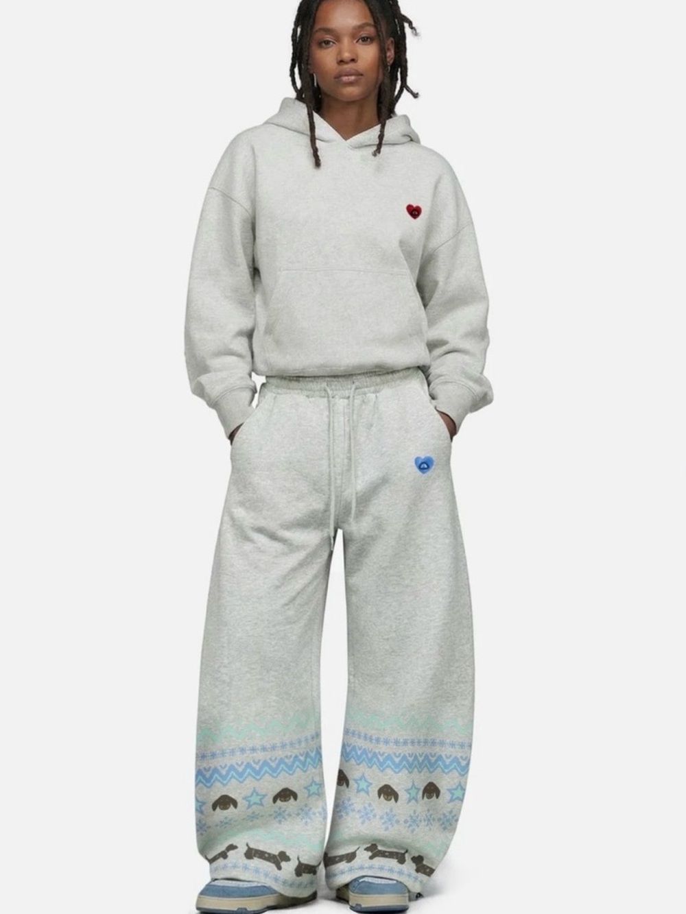 Aelfric Eden Designer Dachshund Baggy Barrel Sweat Pants Sz Large